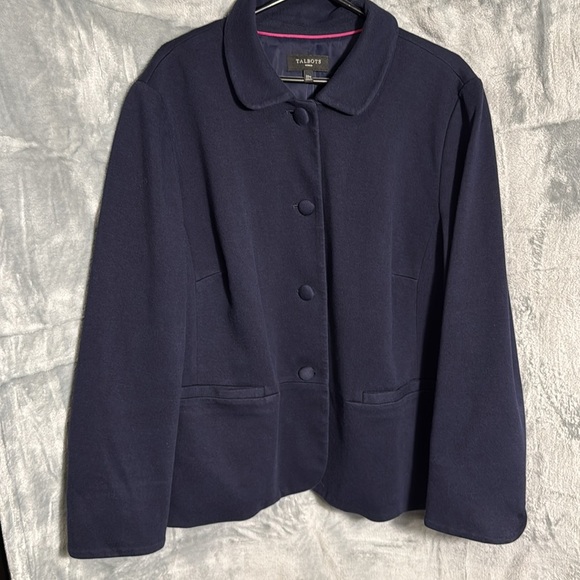 Talbots blazer plus size jacket women’s size 22 Navy blue Jacket by Talbots - Picture 5 of 13